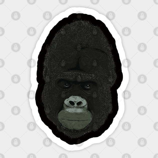 Gorilla Sticker by DarkChoocoolat